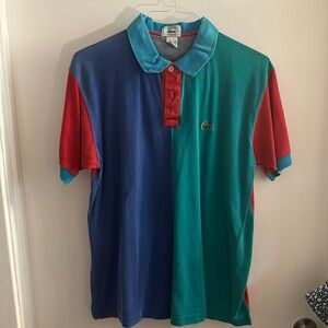 VINTAGE - Izod Lacoste - Multicolor - Collared Short Sleeve - Size Medium